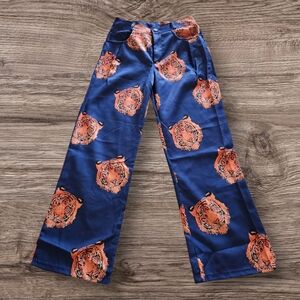 NWOT- Auburn Tigers Inspired Tiger Print  Wide Leg Pants Women’s Small